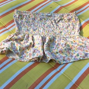 Smocked stretchy tank top